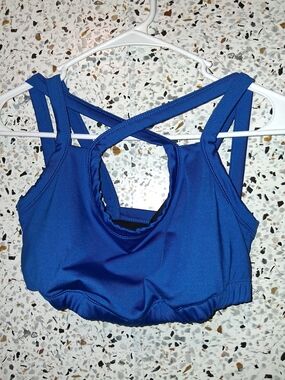 KIAVA Sports Bra Size Medium Royal Blue Crossback